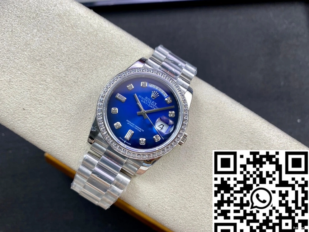 Date Blue 36MM Dial M128396TBR-0008 Diamond GM Factory Day Rolex 0225